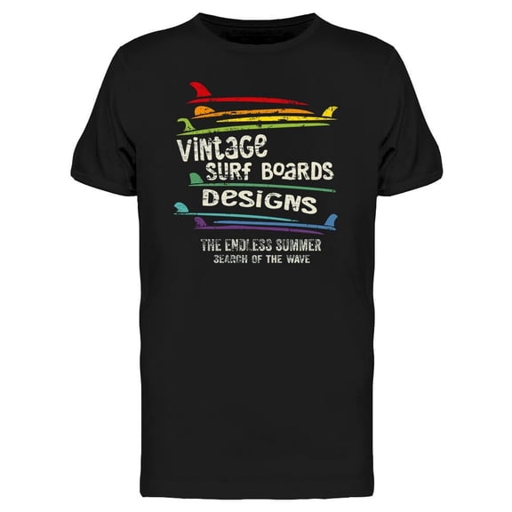 Banner. Vintage Surf Boards T-Shirt Men -Image by Shutterstock, Male Medium