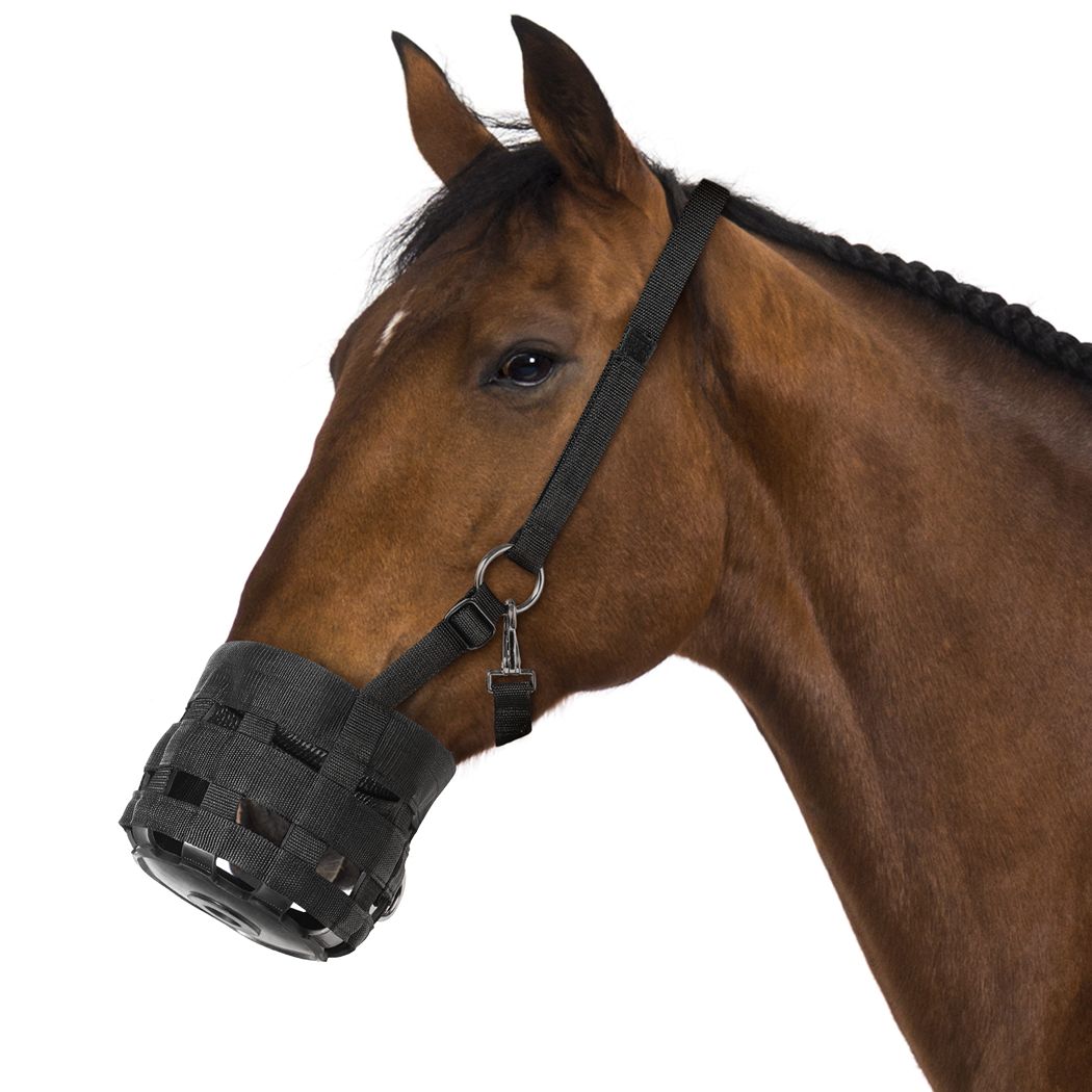 Horse Grazing Muzzle, Thickened bing PVC Leather Lining Grazing