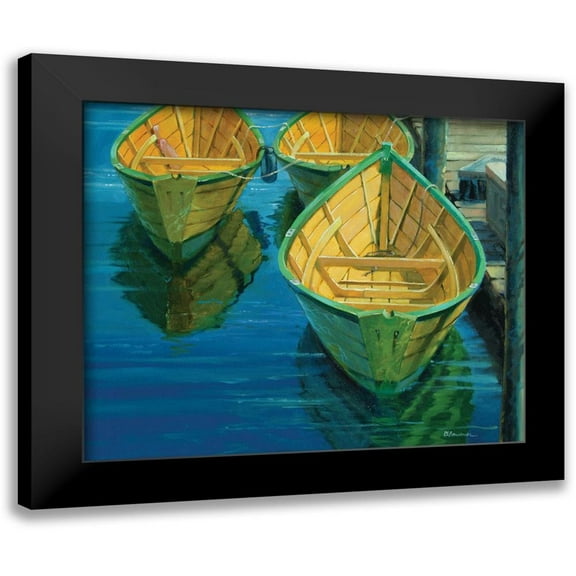Bansemer, Roger 14x12 Black Modern Framed Museum Art Print Titled - Gloucester Dory Boats
