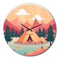 thumbnail image 2 of Designart "Nature s Camp Outdoor Adventure" Countryside Oversized Wall Clock, 2 of 5