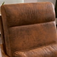 thumbnail image 6 of Ktaxon Mid Century Modern Accent Chair, Bronzing Cloth Fabric Armchair, High Back Single Sofa with Solid Wood Frame Brown, 6 of 10