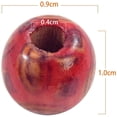 thumbnail image 4 of 200 cuentas de madera pintadas naturales redondas a granel cuentas de madera DIY collar pulsera accesorios de joyería Ormromra HMHZ1319, 4 of 6