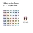 thumbnail image 2 of Laser Number Stickers, Number 81 to 100 Round Self Adhesive Reflective Sticker for Inventory, Storage Organizing, 10 Sheets(1000pcs), 2 of 6