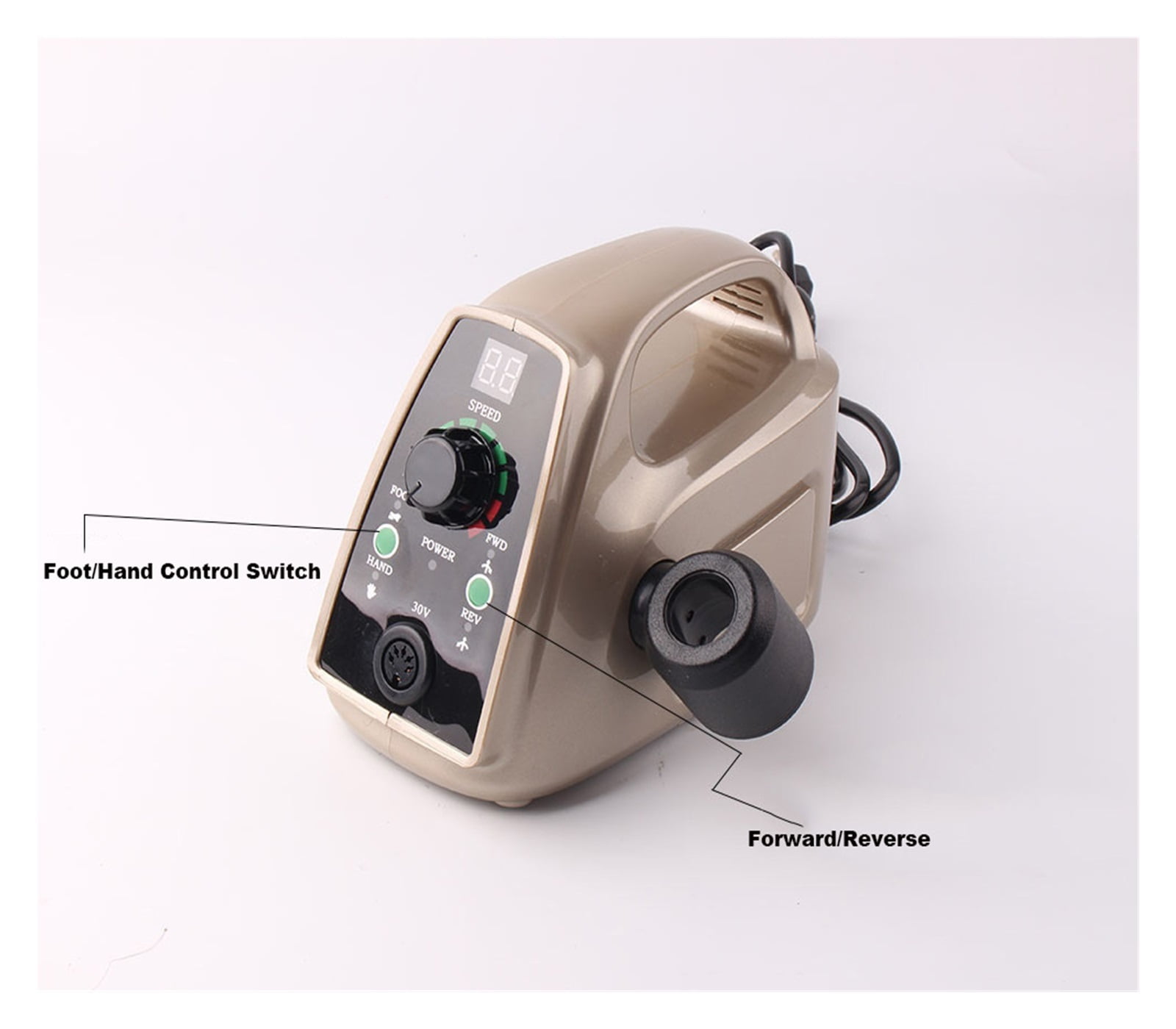 Electric Nail Drill Machine, 35000RPM Nail Grinder Manicure Tools, Pedicure Drill, Professional Nail Milling Machine ,Low Noise