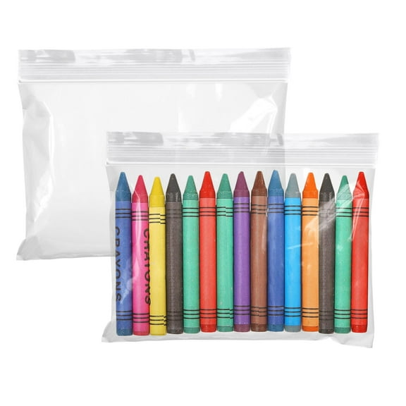 Clear Plastic Zipper Bags, 2 Mil Reclosable Poly, 1000 Count, 6 x 4 in