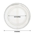 thumbnail image 2 of Efavormart 10 Pack | 8" Clear / Silver Beaded Rim Plastic Dinner Plates, Disposable Round Party Plates, 2 of 2