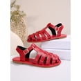 thumbnail image 6 of Going Out Shoes for Women, Wide Width Sandals for Women, Sandals Wide Feet, Women's Mexicanos Huaraches Sandals Summer Beach Vacation Closed Toe Ankle Strap Flats Walking Wedding Shoes, Red 8, 6 of 8