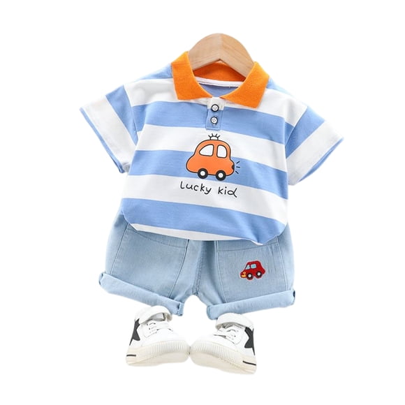 Sonducket Conjunto de pantalón y camisa con cuello vuelto para niños, estilo informal, fiesta de viaje, banquete, niños, niñas, camisetas, conjuntos de ropa Blanco 100cm