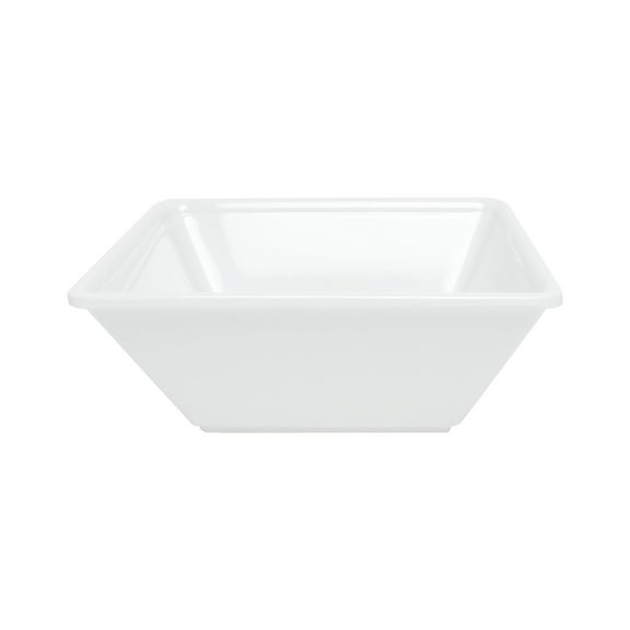 Excellante Passion White Melamine Dinnerware Collection 52 Oz 8" X 8" Square Bowl, 2 1/2" Deep, Comes in Each