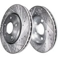 thumbnail image 2 of Detroit Axle - Front Drilled & Slotted Brake Rotors Right Brake Caliper Replacement for 2005-2008 Dodge Dakota Mitsubishi Raider, 2 of 6