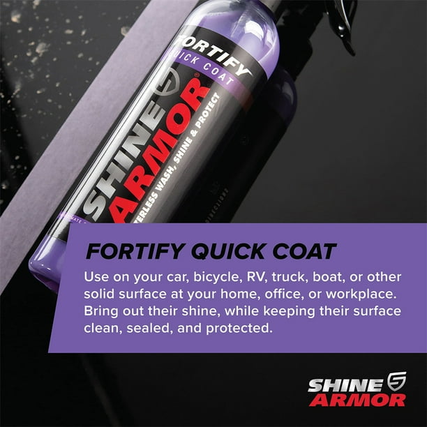 SHINE ARMOR Cire de voiture en céramique à couche rapide fortifiée, vernis  de voiture hydrophobe 3 en 1, protection par pulvérisation de couche de  finition en polymère 