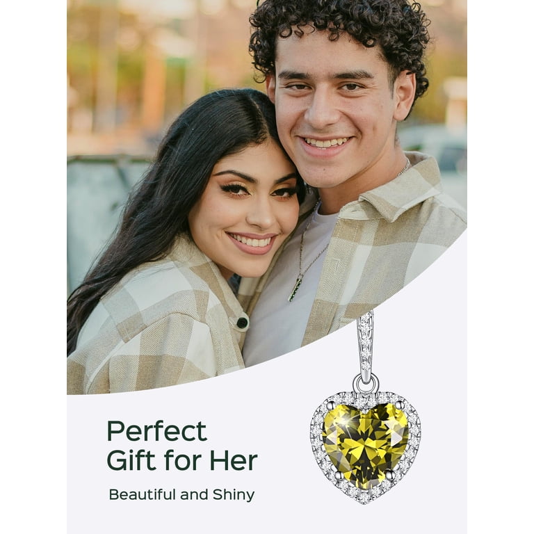 ChicSilver 925 Sterling Silver Heart Birthstone Necklace photo 8