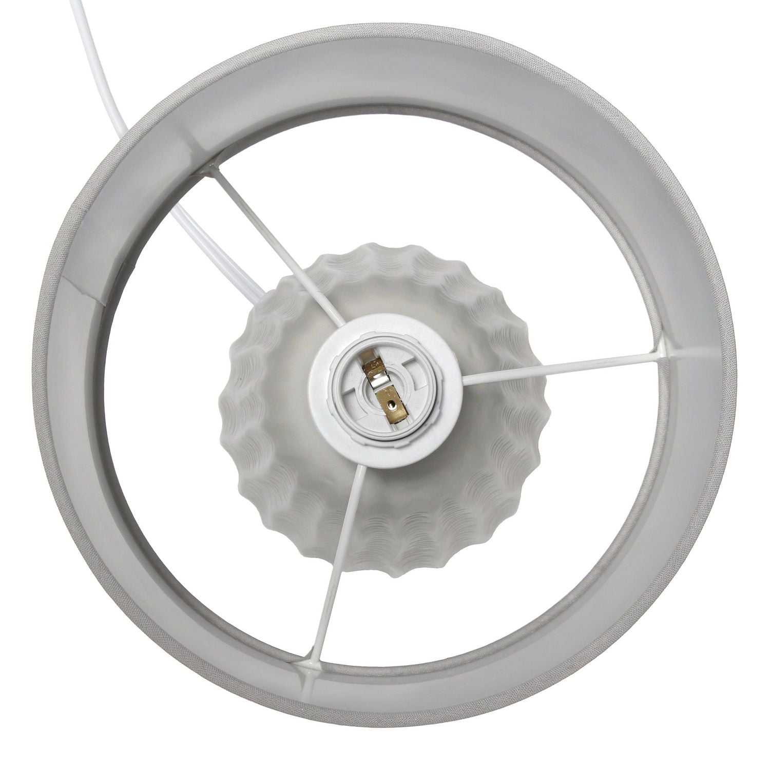 Simple Designs 11.02" Traditional Mini Modern Ceramic Texture Pastel Accent Bedside Table Desk Lamp with Matching Fabric Shade for Bedroom, Nightstand, Living Room, Entryway