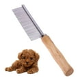 thumbnail image 3 of Peine para mascotas de acero inoxidable para depilación de perros y gatos Peine recto de una sola fila, 3 of 9
