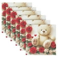 thumbnail image 6 of Satin Native Fab Cotton Dinner Napkin Romantic Bears Reusable, 6 of 8