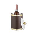 thumbnail image 1 of Sophisticates Brown W/ Polished Gold 2 Qt. Tall Ice Bucket Lucite Lid, 1 of 1