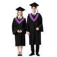 thumbnail image 1 of FYEGRE Elegant Graduation Gown Doctoral Commencement Attire Matching Cap Tassel Ensemble For Formal Purple M, 1 of 4