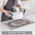 thumbnail image 6 of Placemat Set of 6 Boho Middle Eastern Floral Placemats for Dining Table Vintage Ethnic Style Washable Table Mats for Kitchen and Party Decor Indoor & Outdoor Use, 6 of 8