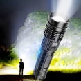thumbnail image 4 of Linterna telescópica de luz blanca y amarilla, luz fuerte, con batería, pantalla, carga USB, linterna de larga duración, fuente de luz con zoom, 4 of 9