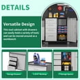 thumbnail image 5 of IKIMI 34.65" Metal Rolling Tool Storage Cabinet with 4 Drawers & 1 Lockable Door, Mobile Tool Cart with Adjustable Shelf for Workshop/Garage, Black & Gray, 5 of 9