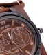 thumbnail image 4 of Reloj de pulsera para hombre, reloj de pulsera de cuero con números y esfera redonda Marrón, 4 of 8