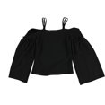 thumbnail image 2 of bar III Womens Textured Off the Shoulder Blouse, Black, X-Large, 2 of 2
