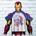 thumbnail image 5 of Marvel Boys Avengers 2-Piece Rash Guard Swim Set, Quick Drying Swim Shirt & Trunks, Superhero Swimsuit for Kids (Sizes 4-12), 5 of 6