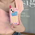 thumbnail image 6 of Kawaii Phone Cases for iPhone 12 Pro Max,Cute Cartoon Baby Calls Phone Case 3D Funny Pink Retro Classic Cellular Phone Case for Women Girls Soft Silicone Shockproof Cover for iPhone 12 Pro Max, 6 of 14