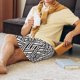 thumbnail image 5 of Fotbe Black White Stripes Pantalones Cortos de Pijama para Hombre, Ropa de Dormir, Pantalones de Pijama Cortos para Hombre-Medium, 5 of 6