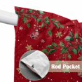 thumbnail image 4 of Christmas Tree Swag Valances for Windows 2 Pack, Kitchen Window Curtains 36 Inch Length, Red Winter Xmas Ball Berry Snowflakes Privacy Swag Curtains for Living Room/Bathroom with Rod Pocket 36"x36", 4 of 8