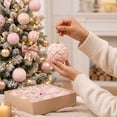 thumbnail image 6 of Kbndieu Christmas Tree Balls Ornaments, 9 Pcs Pink Christmas Tree Hanging Decor, Shatterproof Foam Christmas Balls for Holiday & Winter Xmas Decorations Wedding Party Decor, 6 of 7