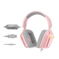 thumbnail image 2 of Sobre la oreja Auriculares para juegos Auriculares Orejeras suaves Estéreo Rosa 35 mm Baoblaze Auriculares para juegos con cable, 2 of 8