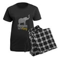 thumbnail image 5 of CafePress - Elephants Make Me Happy Women's Dark Pajamas - Women's Short Sleeve Print T-Shirt and Pants Dark Cotton Pajama Set, 5 of 7
