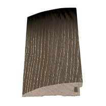 Flush Reducer - 1/2" Thick x 2" Wide x 78" Long Solid Wood European White Oak - For Flooring Color Nocturne