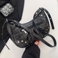 thumbnail image 3 of Bolso Hombro Con Remaches Bolso Punk Bolso Diario para Mujer (negro), 3 of 9