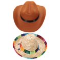 thumbnail image 1 of 2Pcs Pet Dog Hats Decorative Cat Hats Cowboy Hat Straw Hats Party Headwear, 1 of 3
