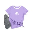 thumbnail image 3 of Xuanfei Women Dandelion Print Round Neck Short Sleeve T-Shirt, 3 of 7