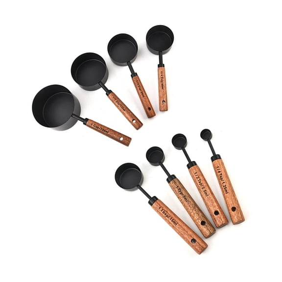 8Pcs Stainless Steels Measuring Coffee Scoops Small Cup Tablespoon Measuring Spoons Kitchen Tool Easy to