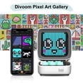 thumbnail image 3 of Divoom Ditoo Pixel Art Altavoz Bluetooth portátil para juegos con panel frontal LED 16X16 controlado por aplicación, también una alarma inteligente (blanco), 3 of 5