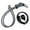 Gicleur Noir, variante sur HILABEE Ensemble de Robinet Bol de Shampoing Facile à Installer Pièces de Rechange Alliage de Zinc Mélangeur Eau Chaude Froide Noir Arroseur