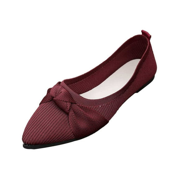 Womens Shoes,Casual Loafers Breathable Bowknot for Daily Wear Lightweight Casual Loafers for Spring Fall,Shoes for Women,Red,8