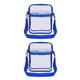 thumbnail image 2 of Qarigey Bolso de hombro transparente de PVC, bolso de almacenamiento cruzado impermeable, organizador de estuche informal, bolsas portátiles Azul 2piezas, 2 of 6