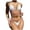 White, variant on Elainilye Fashion Womens Bikini Set Two Piece Bathing Suit Sexy Love Drawstring Bikini Swimsuit Swimwear,Black