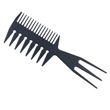 Peines peinados hacia atrás 3 en 1 Extensiones de cabello con forma de hueso de cola de pez Peine para colorear y peinar para desenredar para peluqueros de salón Mohawk Undercut Bowl Cut Quiff