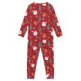 thumbnail image 3 of Renewold Xmas Trees Reindeer Pajamas Top & Pants Set of 2 Soft Skin Friendly Scoop Neck Sleepwear Loungewear 11-12Y Toodlers Long Sleeve Shirt Home Wear,Christmas Holiday, 3 of 5