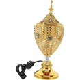 thumbnail image 1 of Cabilock Electric Incense Burner Aromatherapy Function Gold Metal Censer for Home Use Ac110 Compatible Decorative Centerpiece, 1 of 8