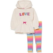 Kids Headquarters Girls 2T-4T Love 2-Piece Legging Set (Multi 2T)