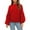 Red, variant on Women's Oversized Cable Knit Sweater, Soft Pullover with Relaxed Fit, Chunky Knit Crewneck Top for Fall Winter 2025, Cozy Casual Wear and Daily Comfort Black S