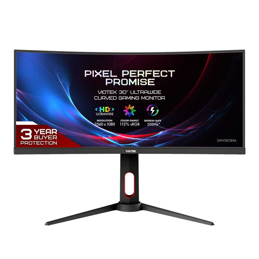 VIOTEK GNV30CBXA Ultrawide 30 Inch Curved 200Hz Gaming Monitor 1080p 21