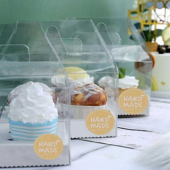 BalsaCircle 500 Handmade Especially You Paper Stickers Natural White 2" Round Self Adhesive Roll